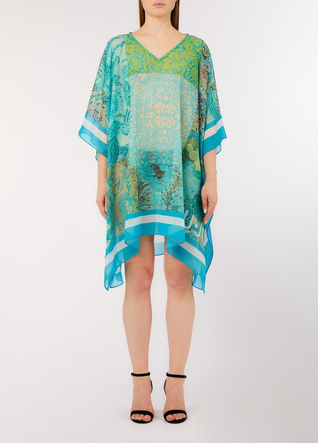 KAFTAN VAN LIU JO VA6084-T4902 P9269 CACHEM.WATER GREEN