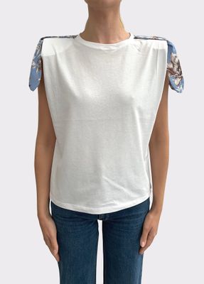 T-SHIRT VAN LIU JO WA6201-J6308 P9551 BCO/BR.BL.WAVE LILY