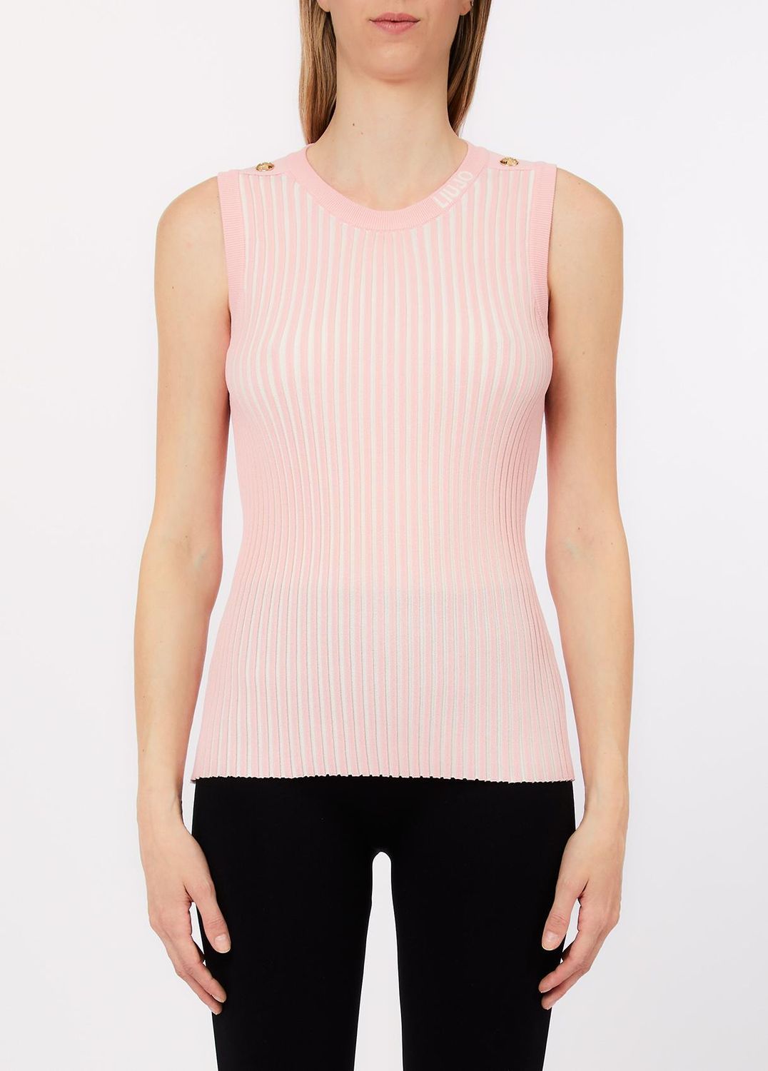 TOP VAN LIU JO TA6064-MS55N C3896 PETALO/WHITE MILK