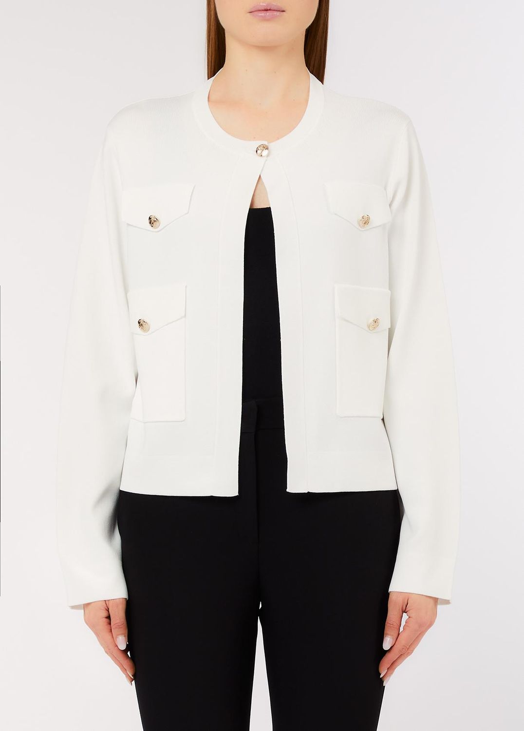 GILET VAN LIU JO CA6198-MS55N P9636 GLEAM WHITE