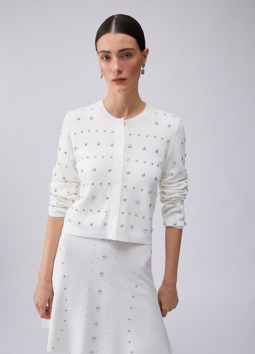 GILET VAN LIU JO WA6090-MS55N 10701 BIANCO LANA