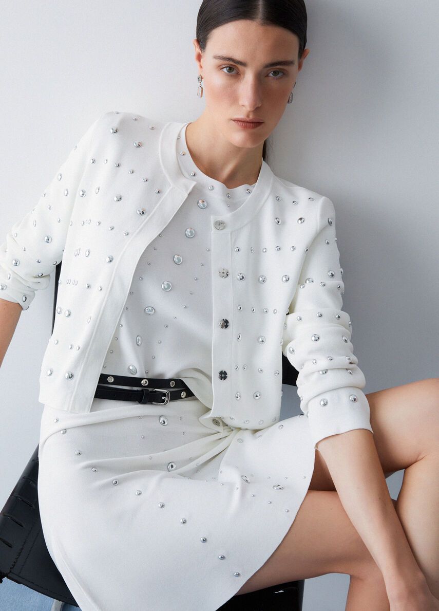GILET VAN LIU JO WA6090-MS55N 10701 BIANCO LANA