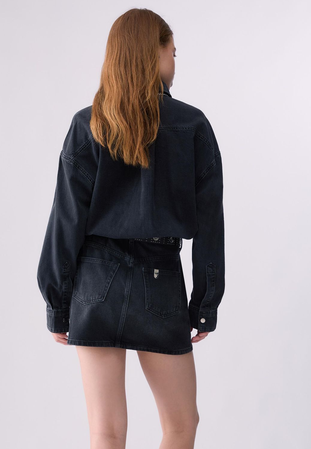 KLEED VAN LIU JO UF6185-D0370 87526 DENIM BLACK BELT WAS