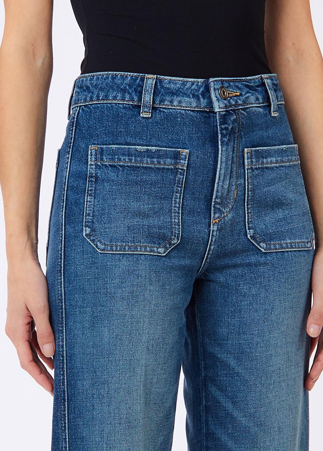 BROEK VAN LIU JO UF6196-D4854 79109 DEN.BLUE NEW DIRTY W
