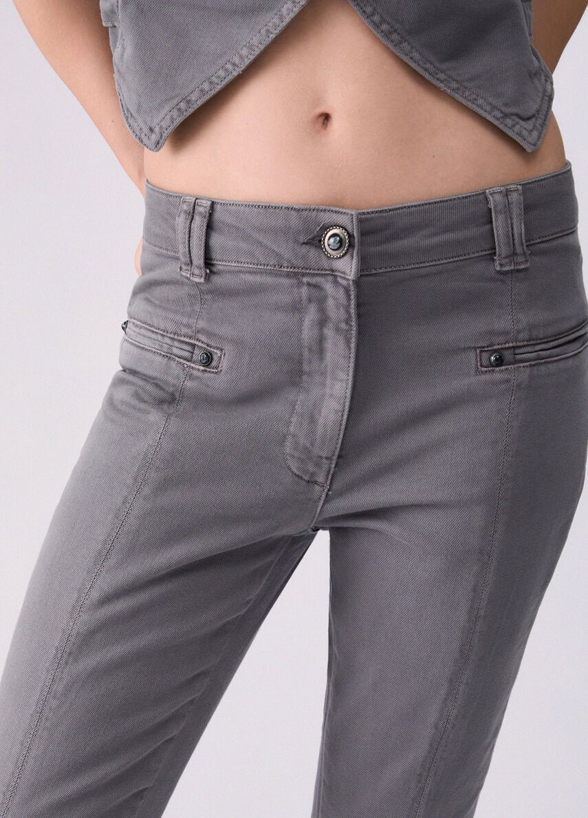 BROEK VAN LIU JO WF6113-T1819 X0785 GREY SHADOW