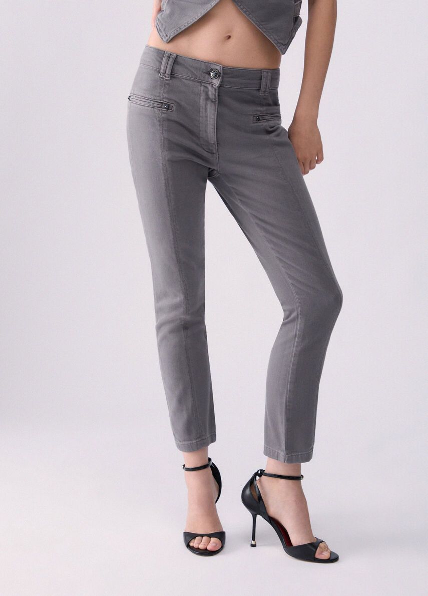 BROEK VAN LIU JO WF6113-T1819 X0785 GREY SHADOW