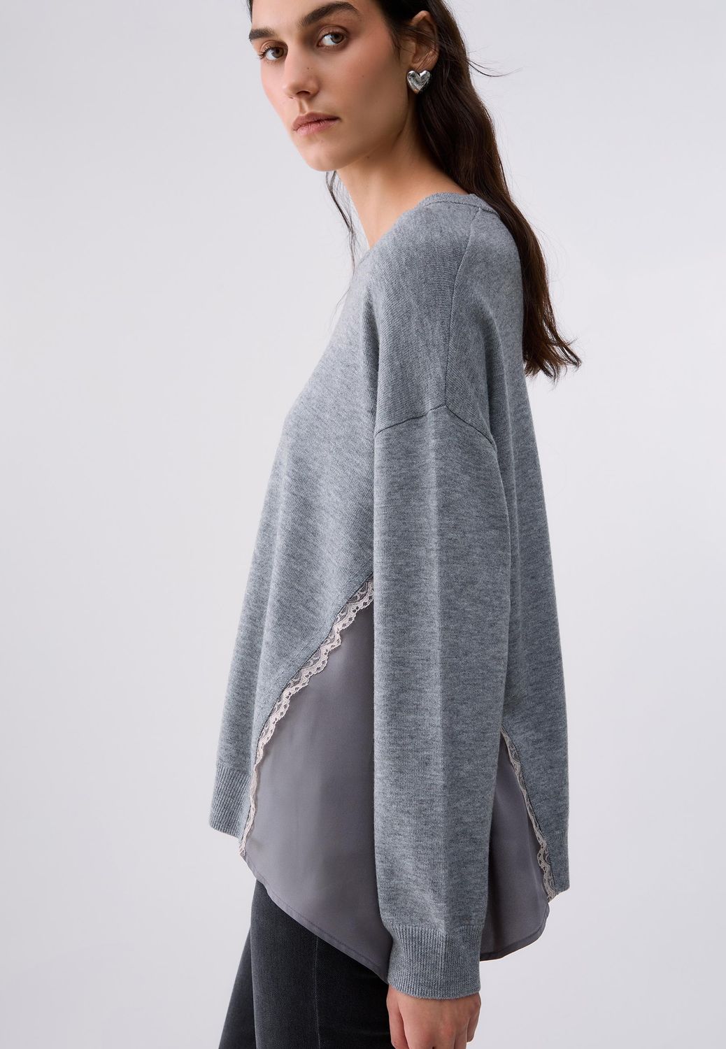 PULL VAN LIU JO WF6290-MA16R 02050 GRIGIO MD.MELANGE