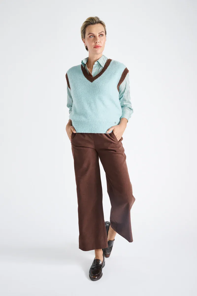 PULL VAN MARIE MERO PU29/TUR+BRO TURQUOISE/BROWN