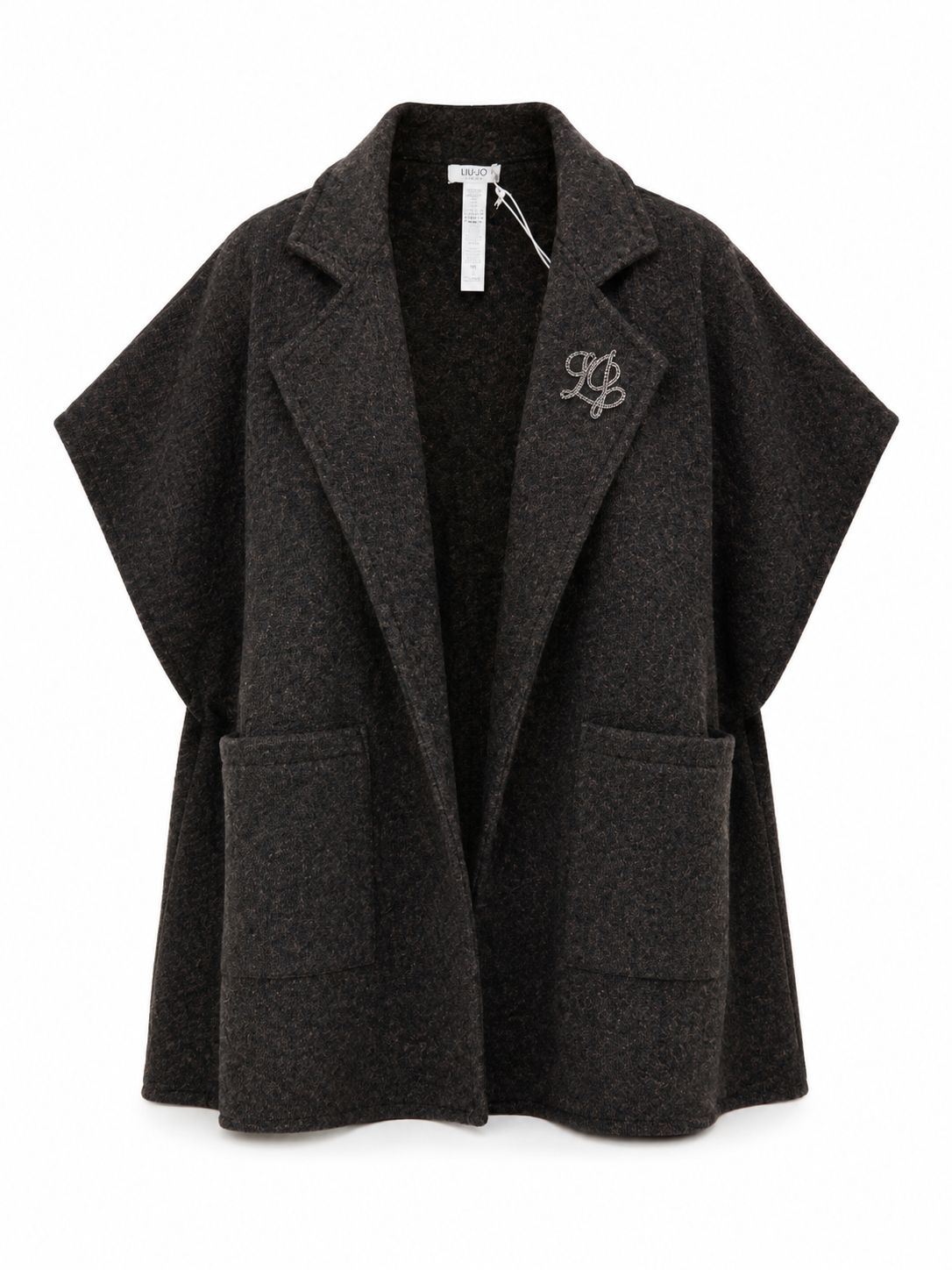 PONCHO VAN LIU JO 2F6044-T2742 L9621 CHEVRON NERO/T.MORO