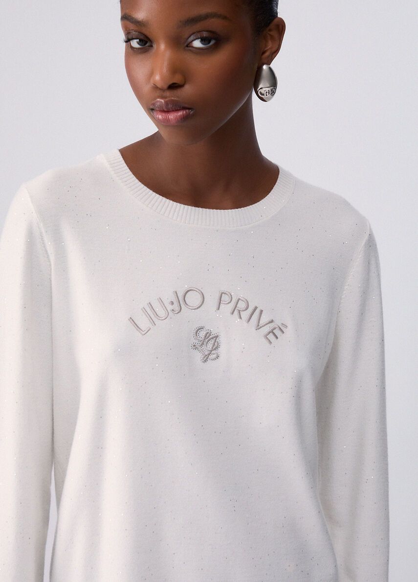PULL VAN LIU JO TF6037-MS049 10701 BIANCO LANA