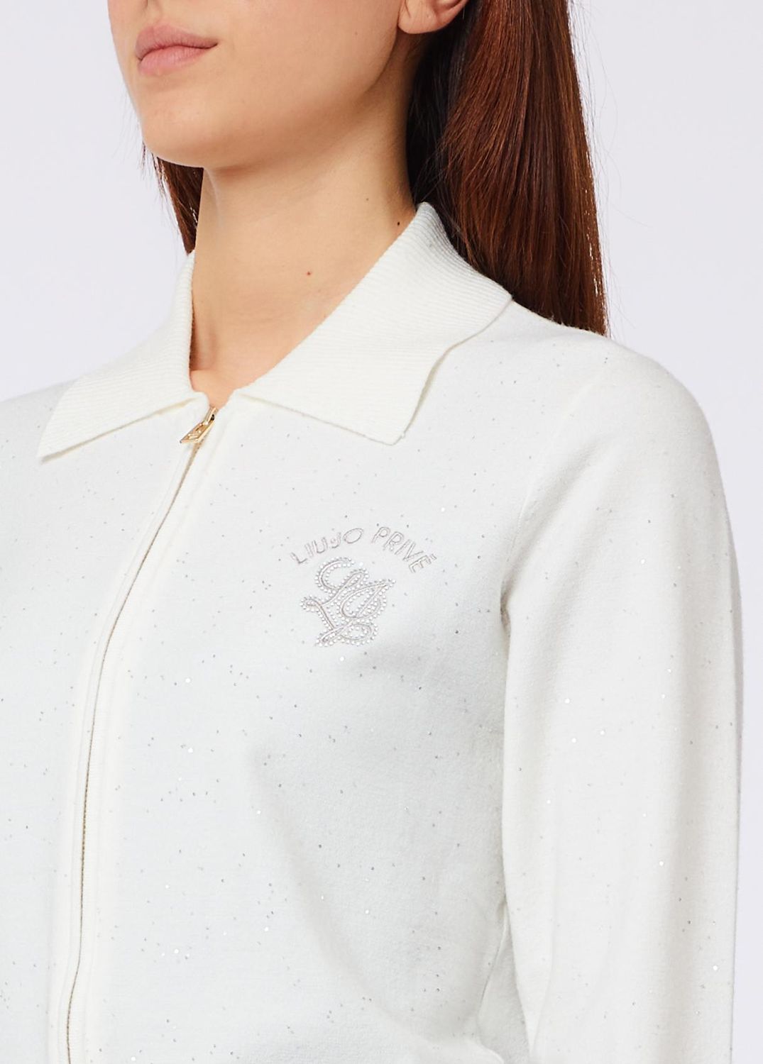 GILET VAN LIU JO TF6043-MS049 10701 BIANCO LANA