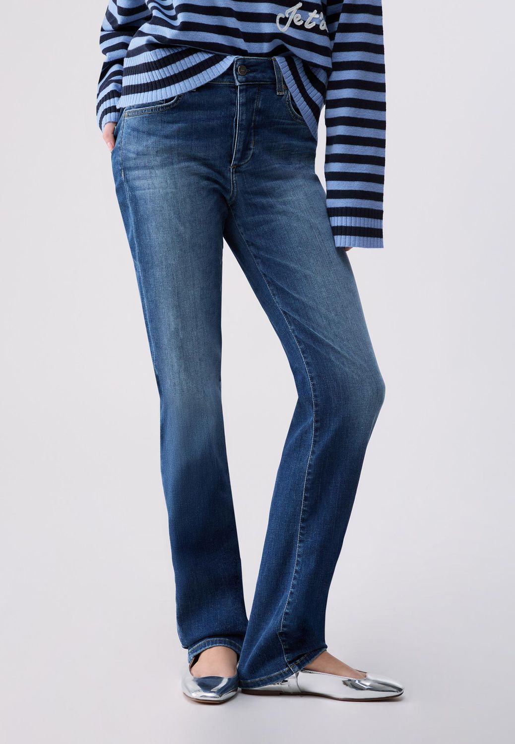 BROEK VAN LIU JO UF6063-DS081 79076 DEN.BLUE DK.SUNSHINE