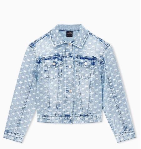 VEST VAN ARMANI XW002533 AF25777 FB010 ALL OVER LIGHT BLUE DENIM