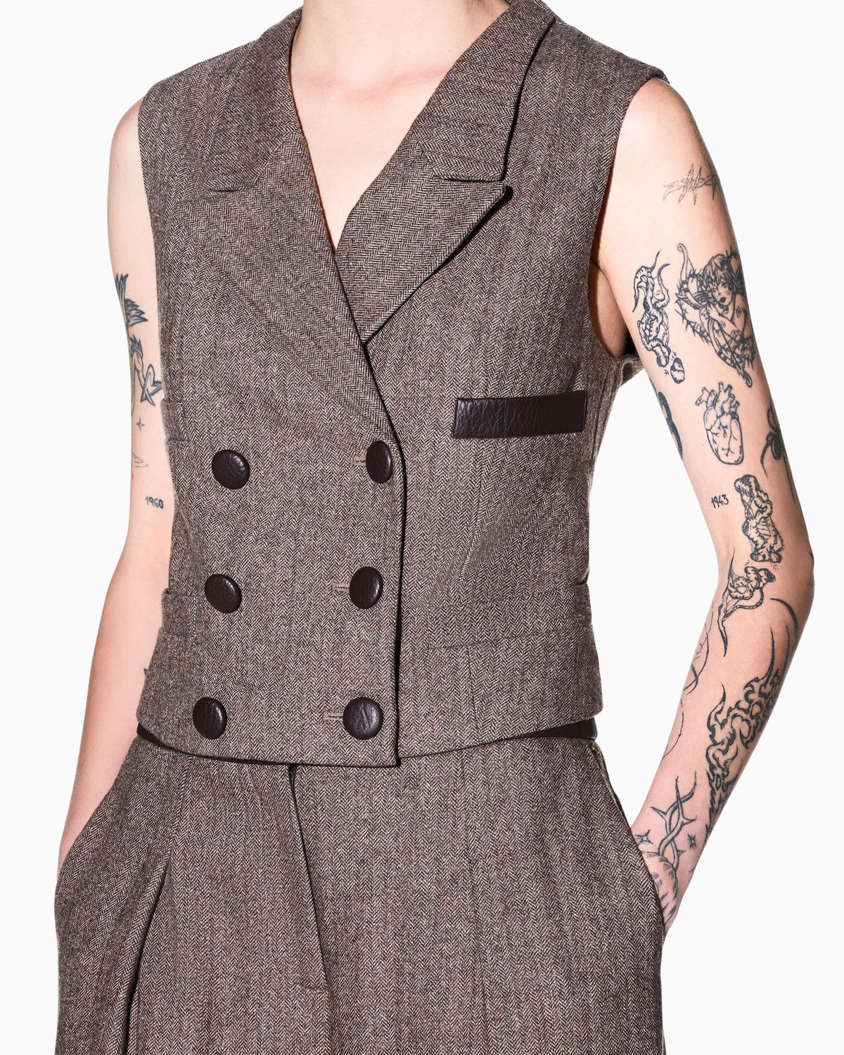 ONDERVEST VAN ARMANI XW002509 AF26078 F6044 ANTAGONIST HERRINGBO
