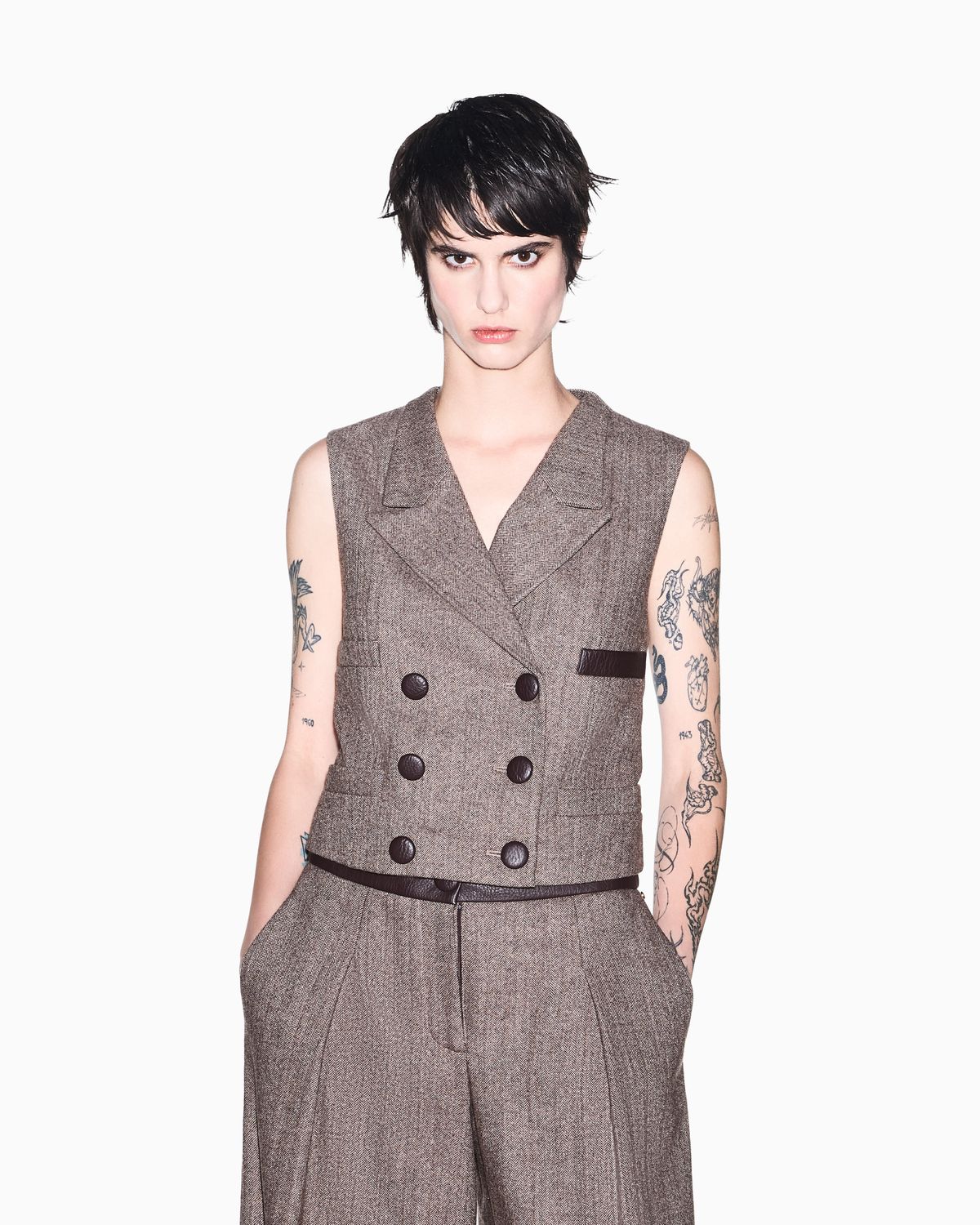 ONDERVEST VAN ARMANI XW002509 AF26078 F6044 ANTAGONIST HERRINGBO