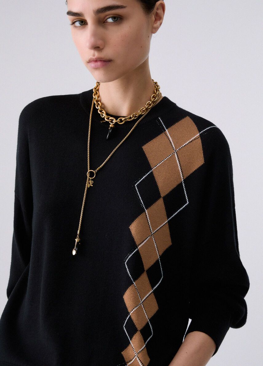 PULL VAN LIU JO WF6231-MA16R L9207 BALLANTYNE BLACK/BEI