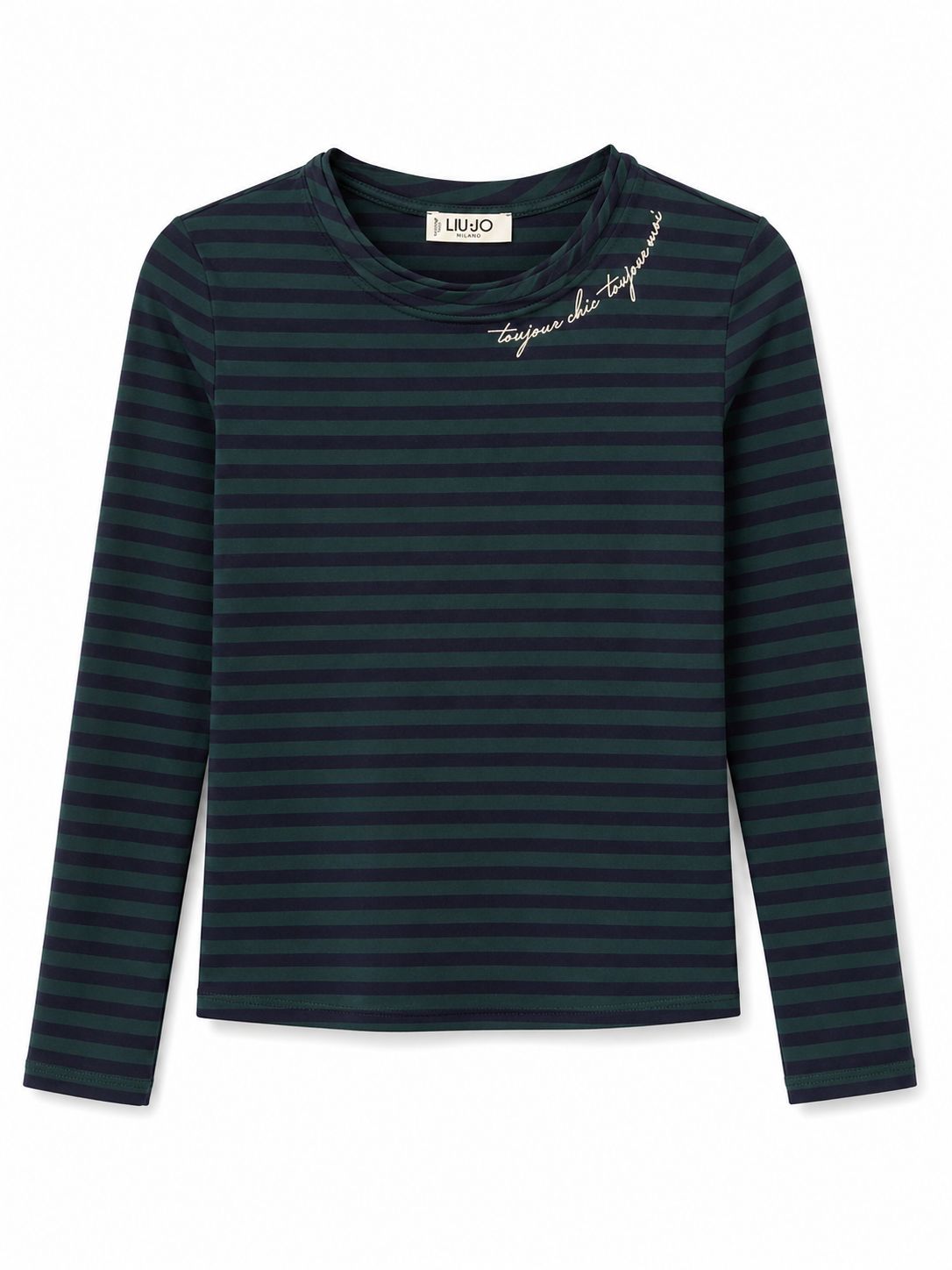 T-SHIRT VAN LIU JO WF6440-J3988 D3050 RIGA VERDE BLU
