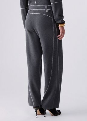 BROEK VAN LIU JO TF6077-MS59L D3031 ACCIAIO MEL/BCO LANA