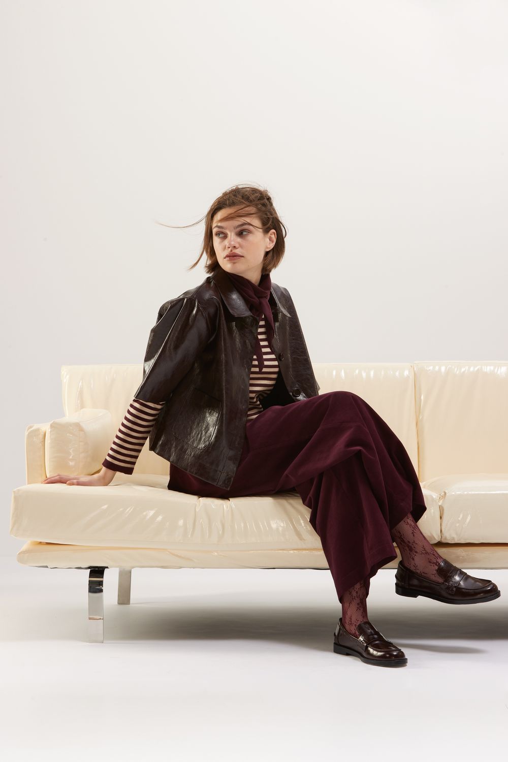 BROEK VAN SENSO S2583BK/X DIETE WINE