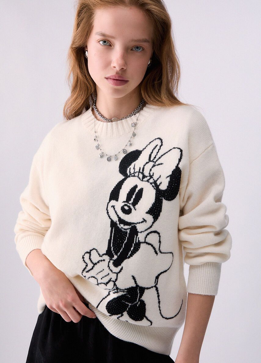 PULL VAN LIU JO WF6455-MS009 L9450 BCO MISS MOUSE B&amp;W