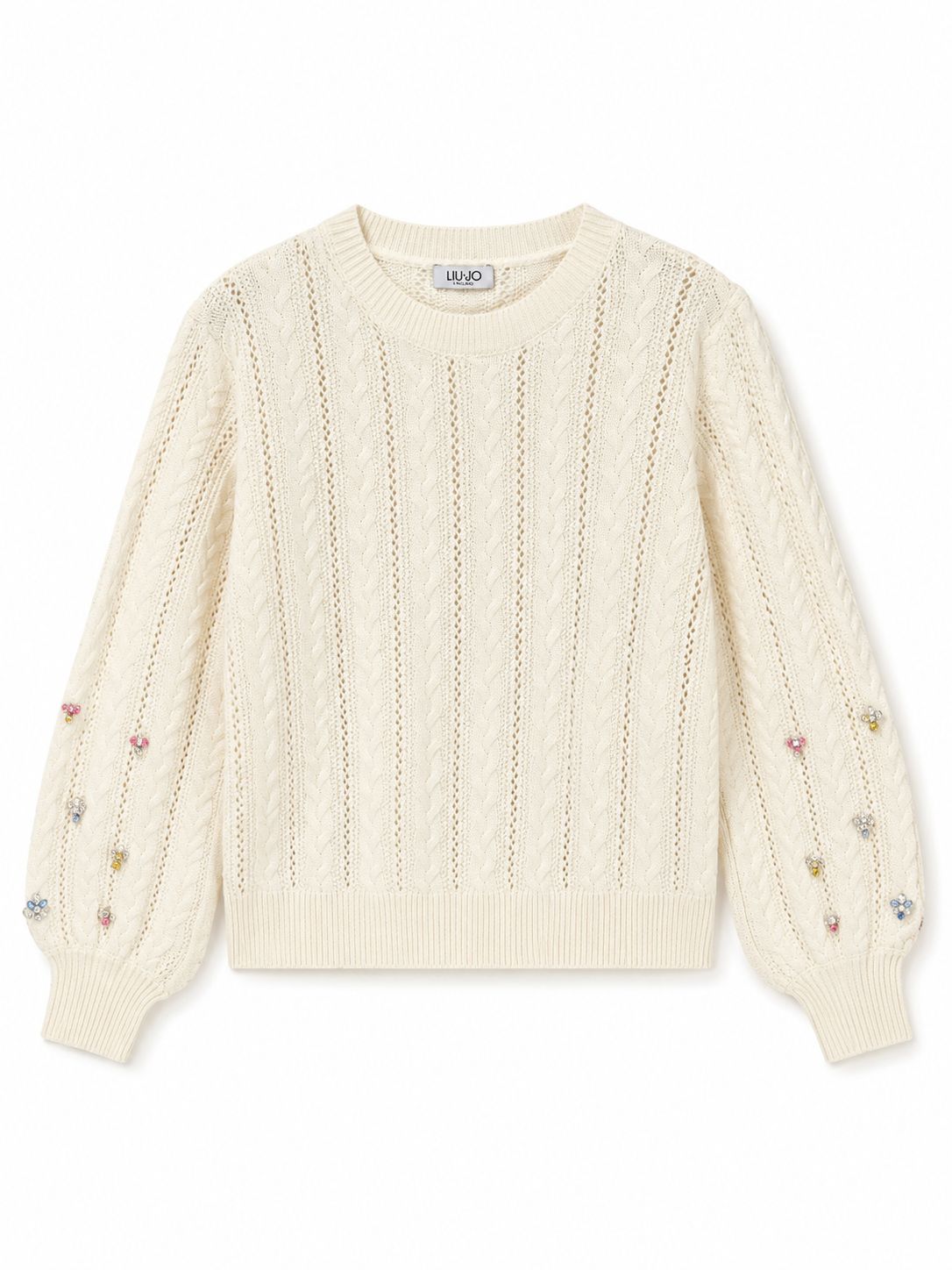PULL VAN LIU JO WF6090-MS051 10701 BIANCO LANA