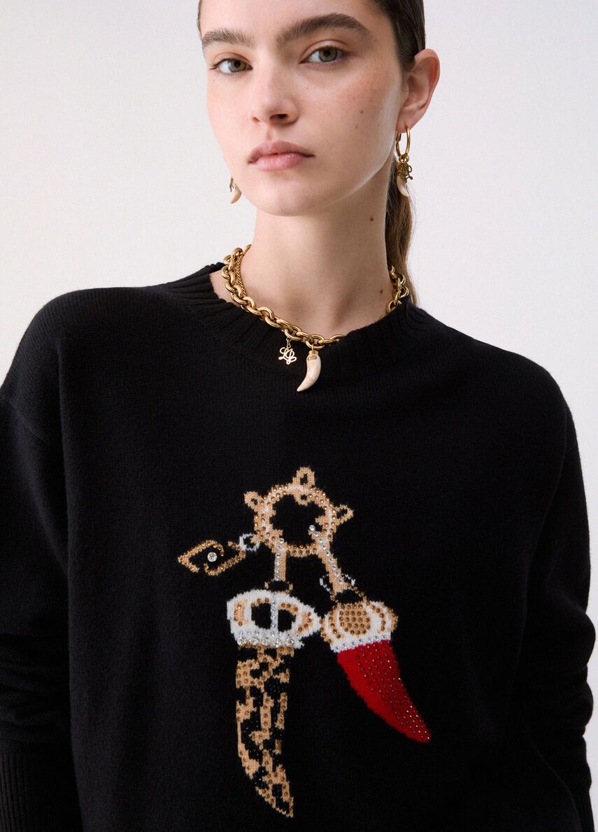 PULL VAN LIU JO WF6457-MS009 L9457 LUCKY BLACK