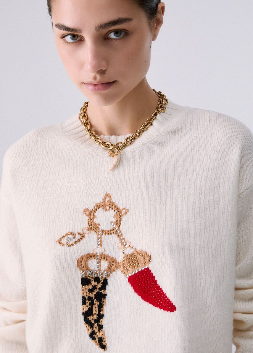 PULL VAN LIU JO WF6457-MS009 L9458 LUCKY BIANCO LANA