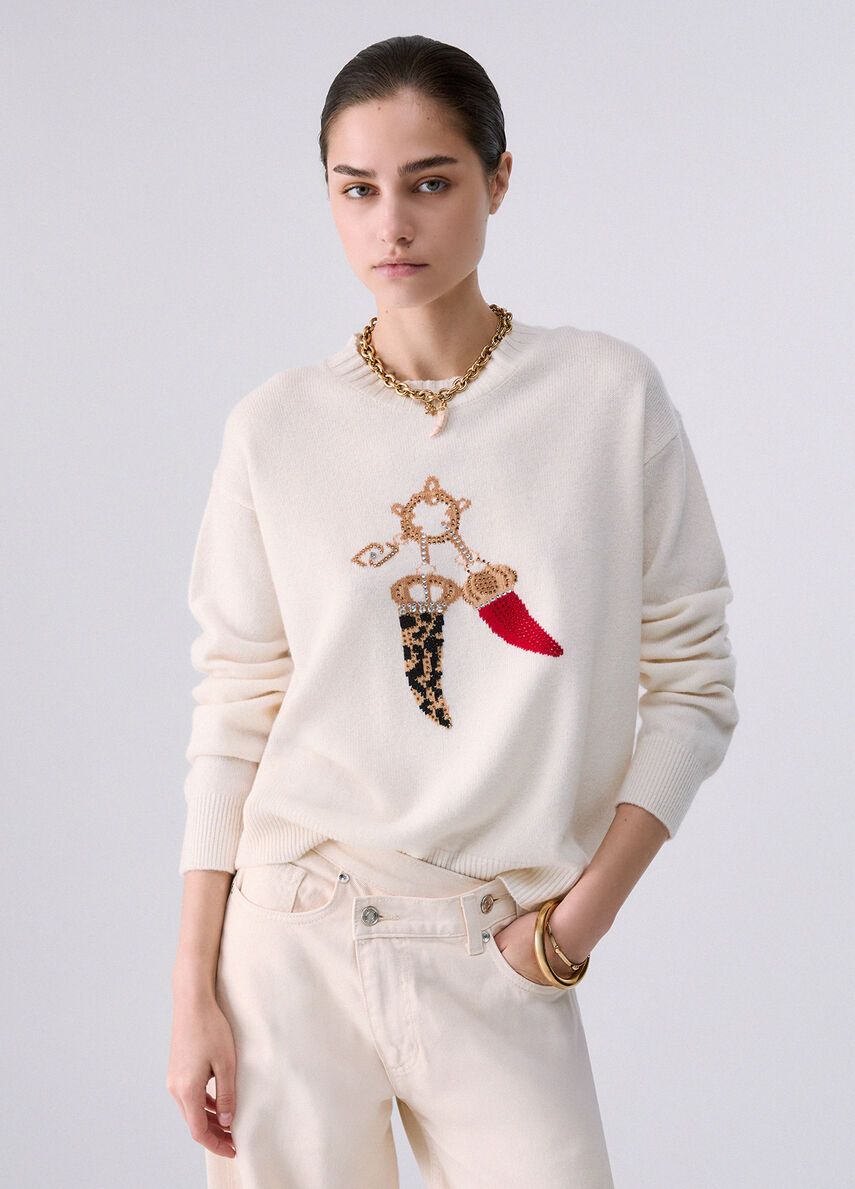 PULL VAN LIU JO WF6457-MS009 L9458 LUCKY BIANCO LANA