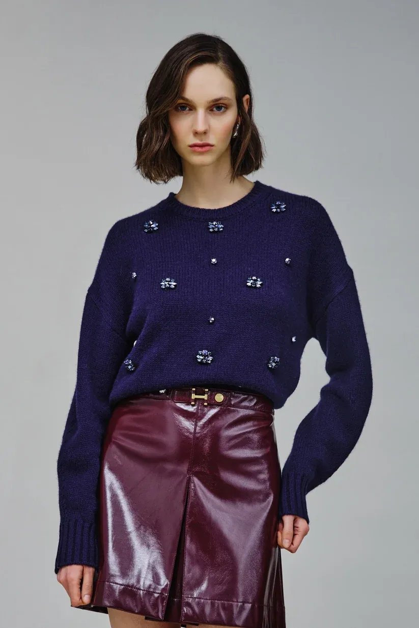 PULL VAN NENETTE 42BB-MILLE 0405 BLU NAVY