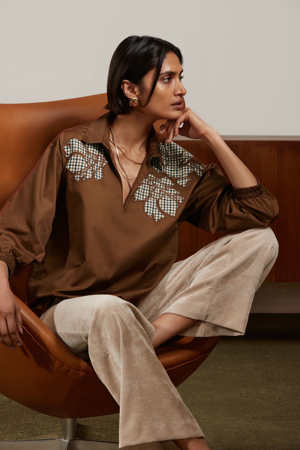 BROEK VAN ATMOS A2089BK MILLEP CAMEL