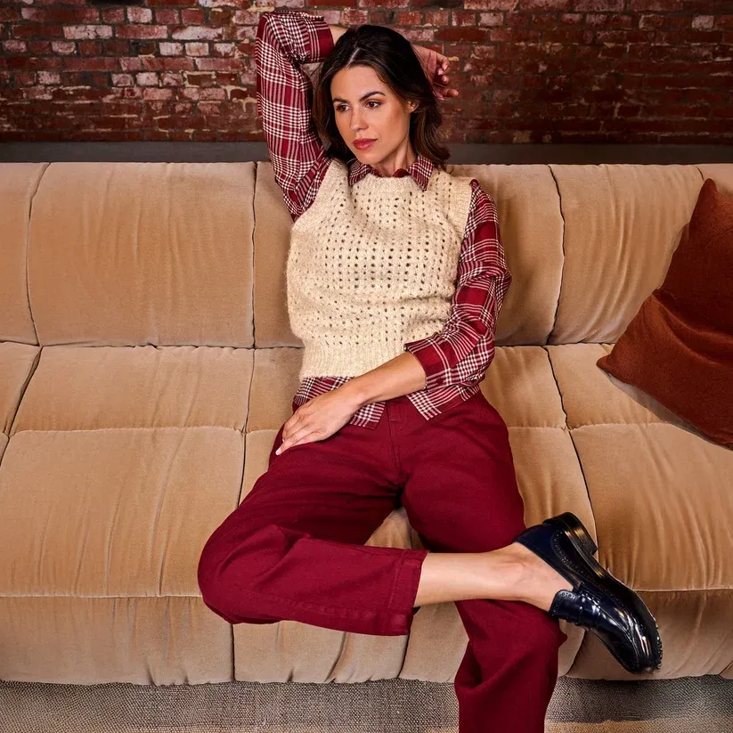 BROEK VAN GREEN ICE KEZIA  Bordeaux