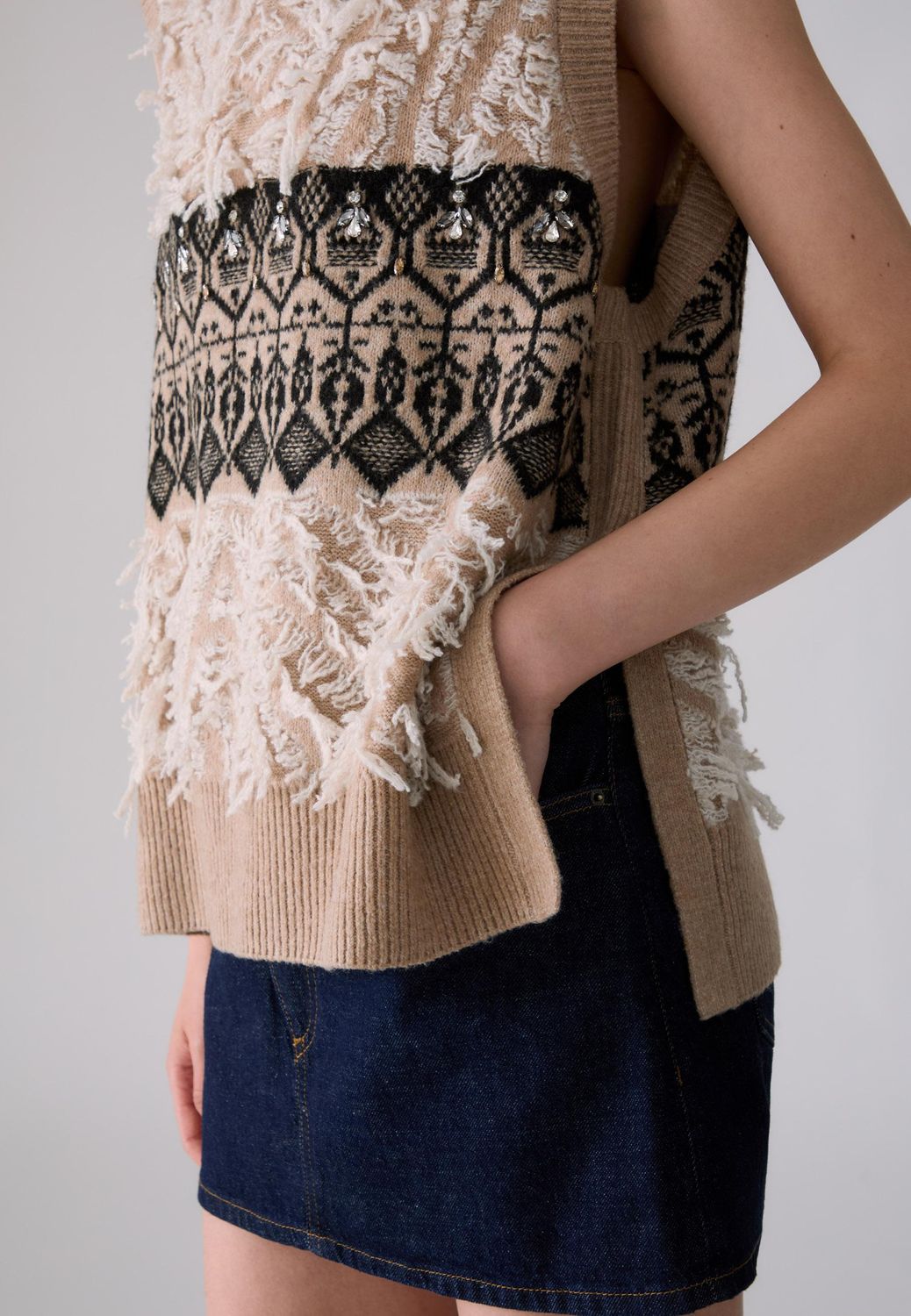 PULL VAN LIU JO WF6105-MA44S L9611 COCOA CREME FAIR ISL