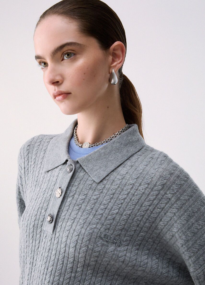 PULL VAN LIU JO WF6109-MA88R L9201 GRAY MED MEL/DUSK SK