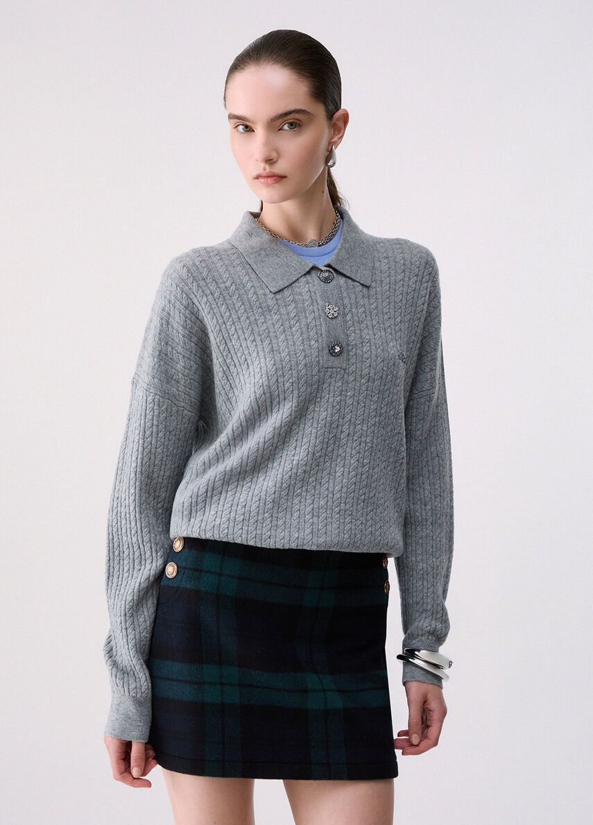 PULL VAN LIU JO WF6109-MA88R L9201 GRAY MED MEL/DUSK SK