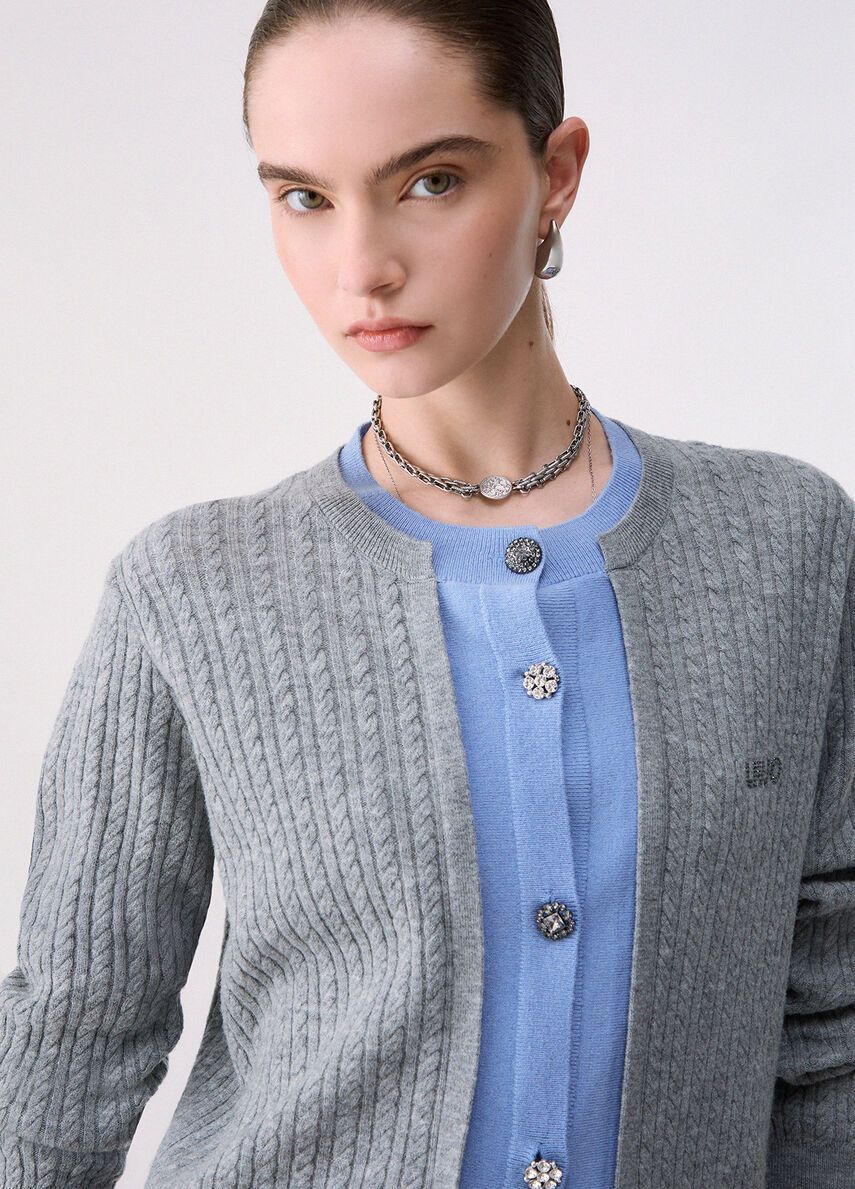 PULL VAN LIU JO WF6108-MA88R L9201 GRAY MED MEL/DUSK SK