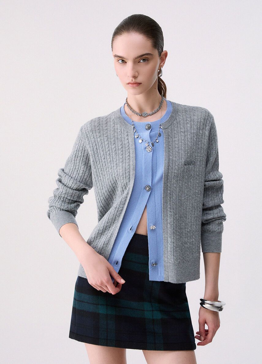 PULL VAN LIU JO WF6108-MA88R L9201 GRAY MED MEL/DUSK SK