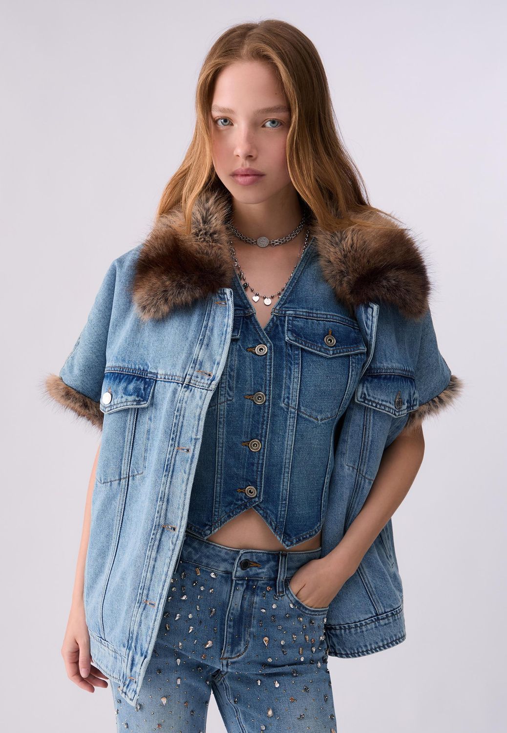 VEST VAN LIU JO UF6154-D0347 79093 DEN.BLUE SW LUXURY W