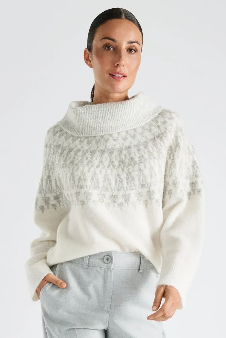 PULL VAN MARIE MERO PU50/CRE+GRE CREME/GREY