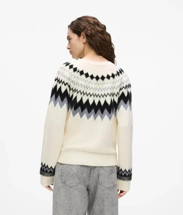 PULL VAN KARL LAGERFELD B4W18020 101 WHITE/BLACK
