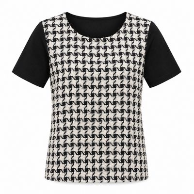 T-SHIRT VAN KARL LAGERFELD B4W17014 A97 BW HOUNDSTOOTH BOUCLE