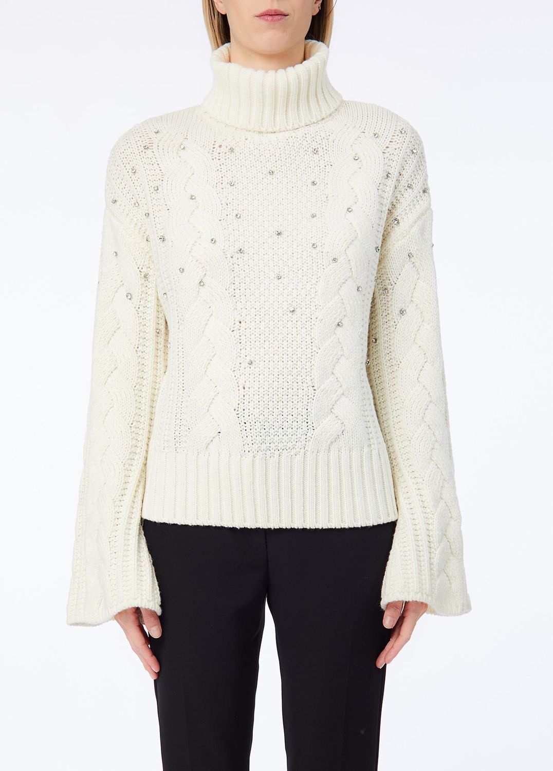 PULL VAN LIU JO CF6116-MA37R 10701 BIANCO LANA