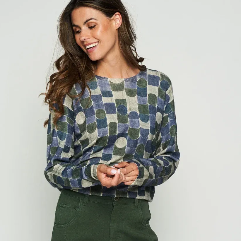 PULL VAN GREEN ICE BRAGA  Denim