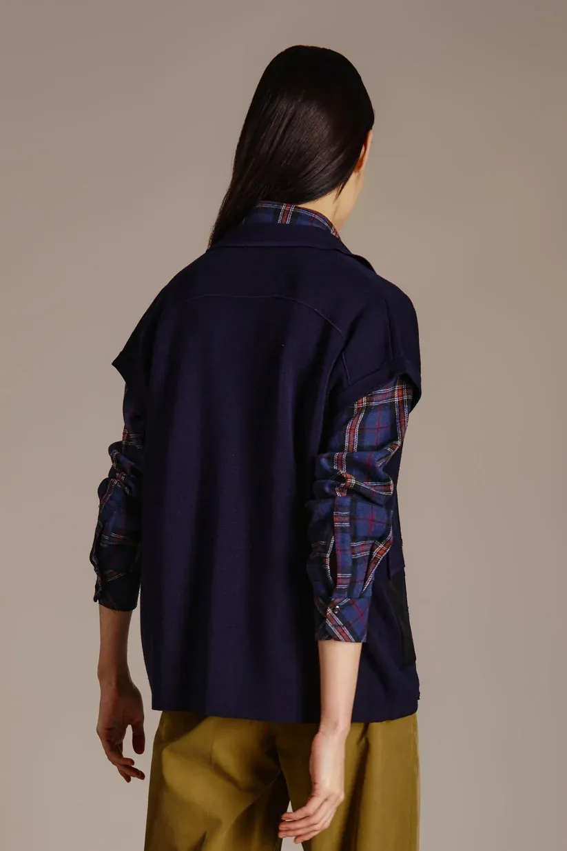 GILET VAN NENETTE 42BB-CRISTINA 0405 BLU NAVY