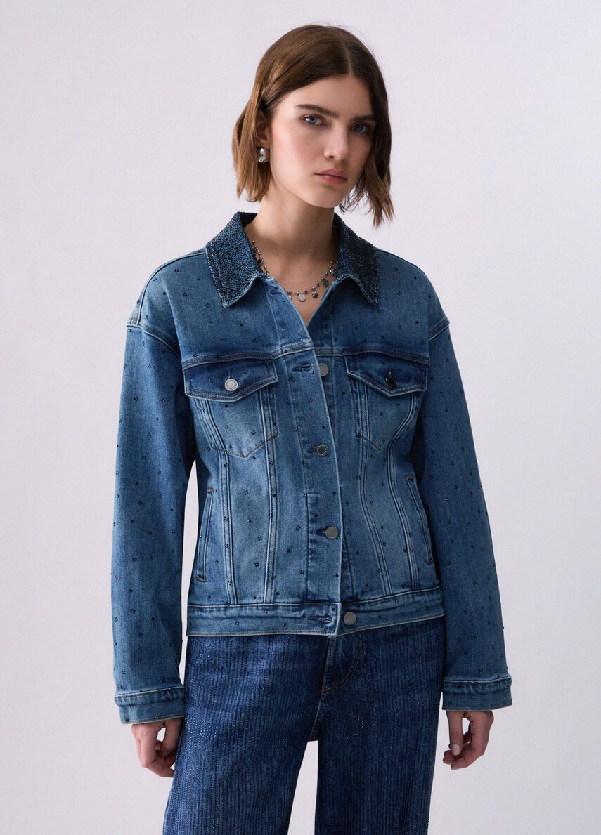 VEST VAN LIU JO UF6117-D0365 79094 DEN.BLUE LT.FLOWER W
