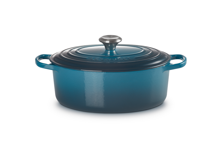 Le Creuset Gietijzer Ovale Stoofpan Deep teal