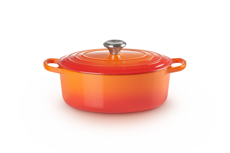 Le Creuset Gietijzer Ovale Stoofpan Oranjerood