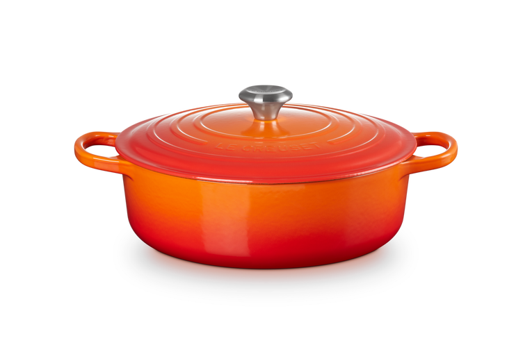 Le Creuset Gietijzer Lage Stoofpan Oranjerood 30CM 6,2L