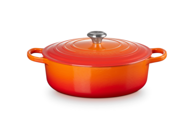 Le Creuset Gietijzer Lage Stoofpan Oranjerood 30CM 6,2L