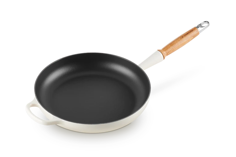 Le Creuset Gietijzer Koekenpan houten handvat Meringue 28CM 2,6L