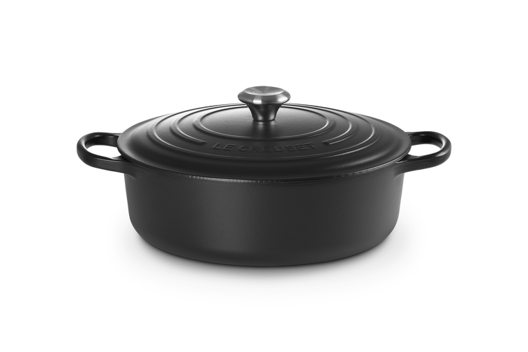 Le Creuset Gietijzer Lage Stoofpan Mat zwart 30CM 6,2L